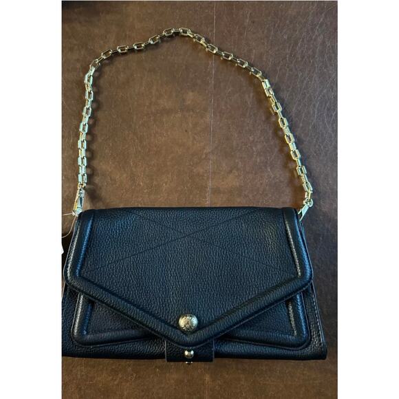 Aimee Kestenberg Solstice Convertible Clutch Black Purse With Gold $248.… - Picture 1 of 4